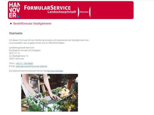 Oberfläche einer Internetseite.