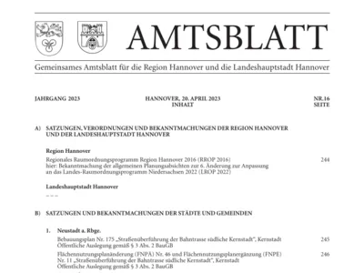 Erste Seite Amtsblatt