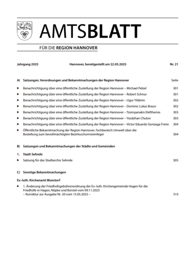 Amtsblatt Nr. 21 22.05.2025